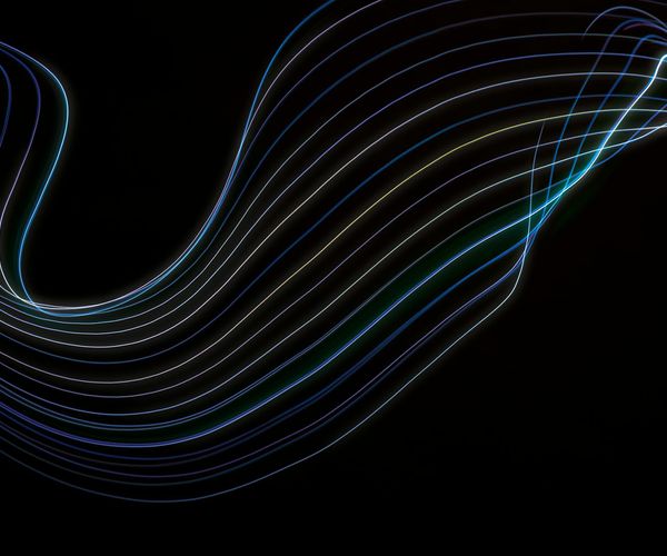 Abstract flow lines representing energy and body movement